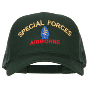 Airborne Special Force Embroidered Solid Cotton Mesh Pro Cap