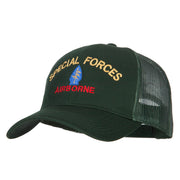 Airborne Special Force Embroidered Solid Cotton Mesh Pro Cap