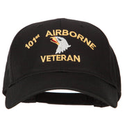 101st Airborne Veteran Embroidered Solid Cotton Pro Style Cap