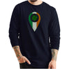 Irish Drop Pin Ring Spun Cotton Premium Long Sleeve Graphic Shirt