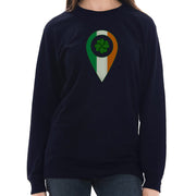 Irish Drop Pin Ring Spun Cotton Premium Long Sleeve Graphic Shirt