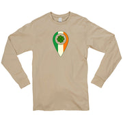 Irish Drop Pin Ring Spun Cotton Premium Long Sleeve Graphic Shirt