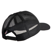 U.S. Marine Corps 2nd Marine Division Embroidered 6 Panel Structured Cotton Twill Mesh Cap Made in USA - Black OSFM