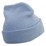 Red Start Flag Embroidered Super Stretch Knit Watch Cap Beanie - Columbia-Blue OSFM