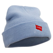 Red Start Flag Embroidered Super Stretch Knit Watch Cap Beanie - Columbia-Blue OSFM