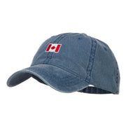 Mini Canada Flag Embroidered Washed Cap