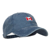 Mini Canada Flag Embroidered Washed Cap