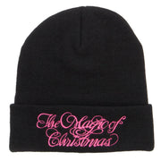 Magic of Christmas Embroidered Long Beanie