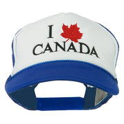 I love Canada Maple Embroidered Foam Cap