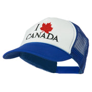 I love Canada Maple Embroidered Foam Cap