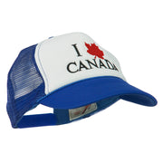 I love Canada Maple Embroidered Foam Cap