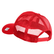 U.S. Marine Corps 2nd Marine Division Embroidered 6 Panel Structured Cotton Twill Mesh Cap Made in USA - Red OSFM