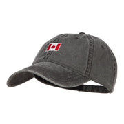 Mini Canada Flag Embroidered Washed Cap