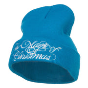 Magic of Christmas Embroidered Long Beanie