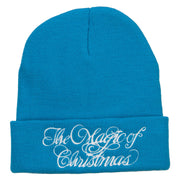 Magic of Christmas Embroidered Long Beanie