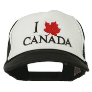 I love Canada Maple Embroidered Foam Cap