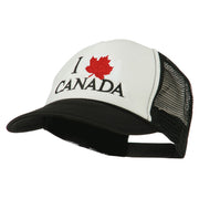 I love Canada Maple Embroidered Foam Cap