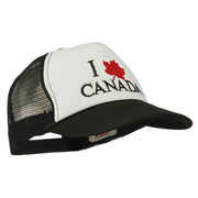 I love Canada Maple Embroidered Foam Cap