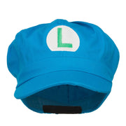 Ice Mario Luigi Embroidered Turquoise Newsboy Cap