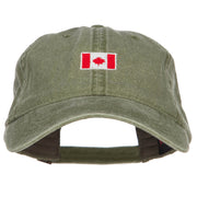 Mini Canada Flag Embroidered Washed Cap