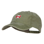 Mini Canada Flag Embroidered Washed Cap