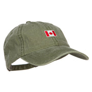 Mini Canada Flag Embroidered Washed Cap