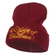 Magic of Christmas Embroidered Long Beanie