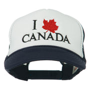 I love Canada Maple Embroidered Foam Cap