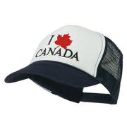 I love Canada Maple Embroidered Foam Cap