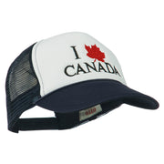 I love Canada Maple Embroidered Foam Cap