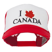 I love Canada Maple Embroidered Foam Cap