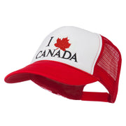 I love Canada Maple Embroidered Foam Cap