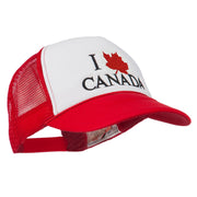 I love Canada Maple Embroidered Foam Cap