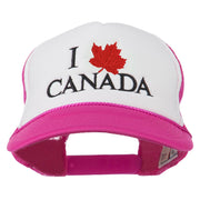 I love Canada Maple Embroidered Foam Cap