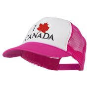 I love Canada Maple Embroidered Foam Cap