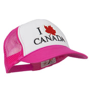 I love Canada Maple Embroidered Foam Cap