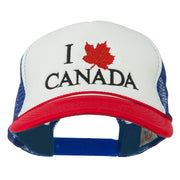 I love Canada Maple Embroidered Foam Cap