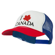 I love Canada Maple Embroidered Foam Cap