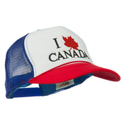 I love Canada Maple Embroidered Foam Cap