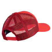 3rd Marine Division Veteran Embroidered 6 Panel Structured Cotton Twill Mesh Cap Made in USA - Red OSFM