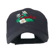 USA State Flower Idaho Mock Orange Embroidered Cap