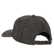 Indiana with Map Outline Embroidered Washed Cotton Twill Cap