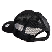 3rd Marine Division Veteran Embroidered 6 Panel Structured Cotton Twill Mesh Cap Made in USA - Black OSFM