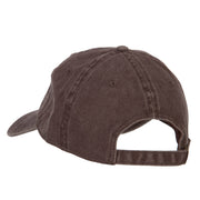 Indiana with Map Outline Embroidered Washed Cotton Twill Cap