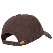 Indiana with Map Outline Embroidered Washed Cotton Twill Cap