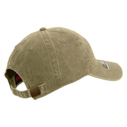 Licensed Combat Infantryman Embroidered Washed Solid Pigment Dyed Cotton Twill Brass Buckle Cap - Khaki OSFM