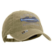 Licensed Combat Infantryman Embroidered Washed Solid Pigment Dyed Cotton Twill Brass Buckle Cap - Khaki OSFM