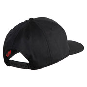 US Air Force Veteran with Wing Embroidered Solid Cotton Cap - Black OSFM
