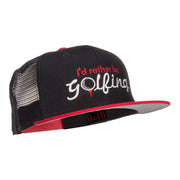 I'd Rather Be Golfing Embroidered Mesh Cap