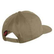 US Air Force Veteran with Wing Embroidered Solid Cotton Cap - Khaki OSFM